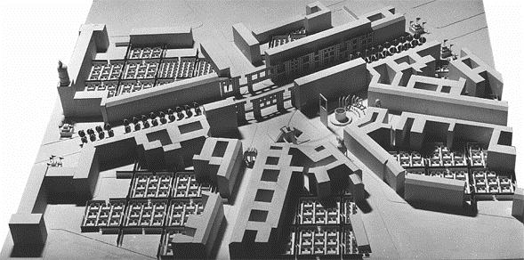 Ikarusflug, Entwurf Bersarinplatz von Enzmann & Ettel, 1985